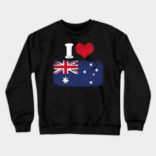 I love Australia Gifts Australian Flag Crewneck Sweatshirt